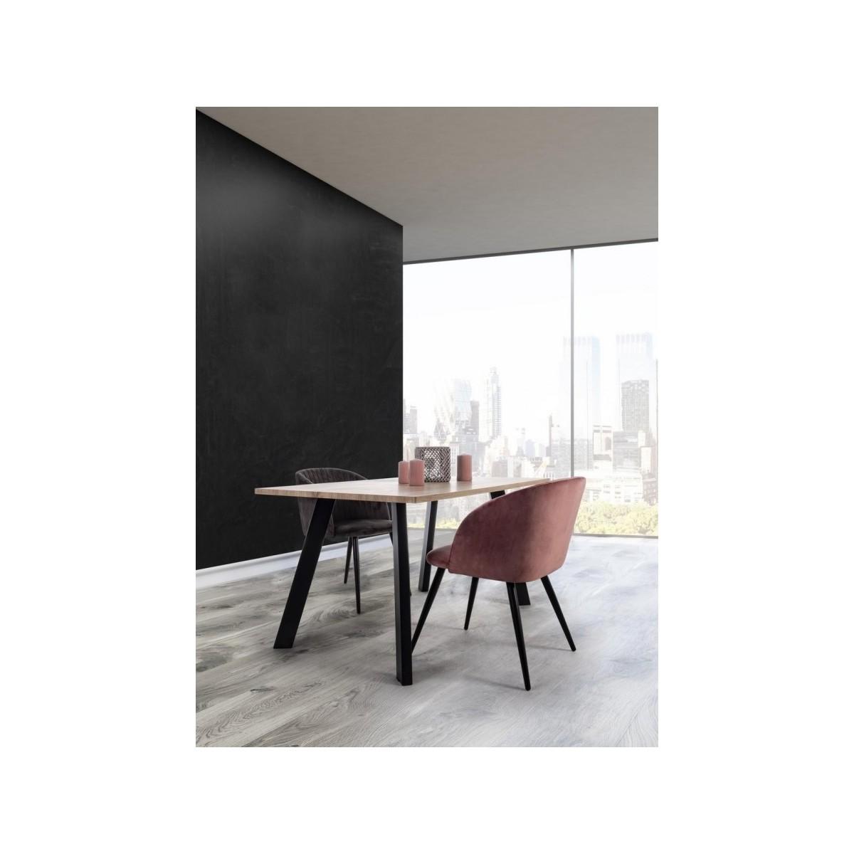 Sedia Queen Velvet Grigio Cadetto | Bizzotto