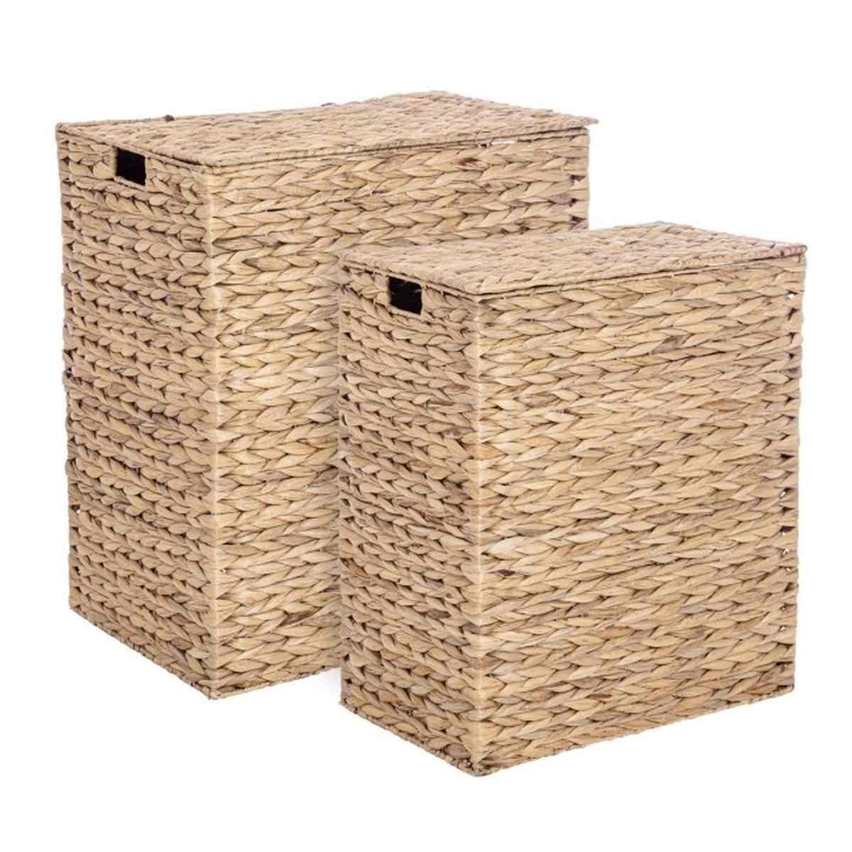 Porta Biancheria Set pz.2 Kalaw Nat Rettangola 001 | Bizzotto