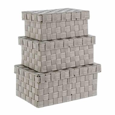 Scatola Set Pz.3 Intreccio Nylon Beige
