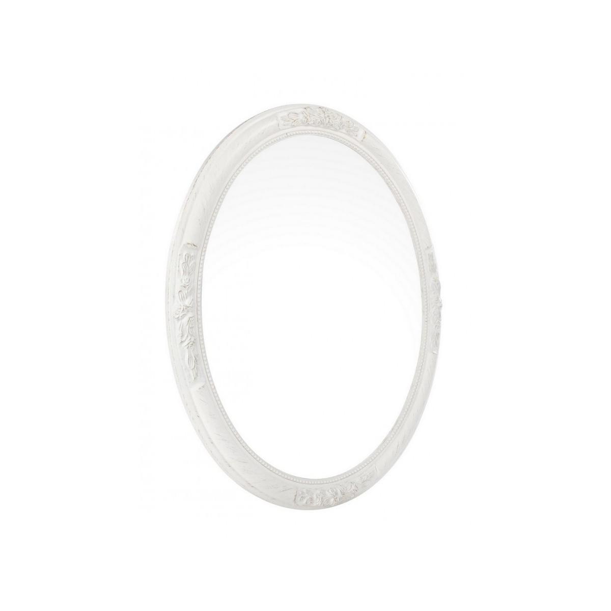 Specchio Miro con Cornice Ovale Bianco cm.67x57 | Bizzotto