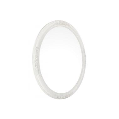 Specchio Miro con Cornice Ovale Bianco cm.67x57 | Bizzotto