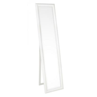 Specchio A Pavimento Sanzio Con Cornice Mat Bianco Cm.40X170