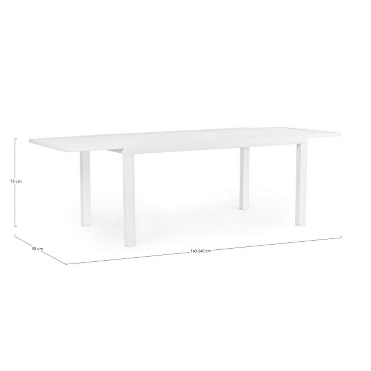 Tavolo Allungabile Hilde cm.160-240x90 Bianco | Bizzotto