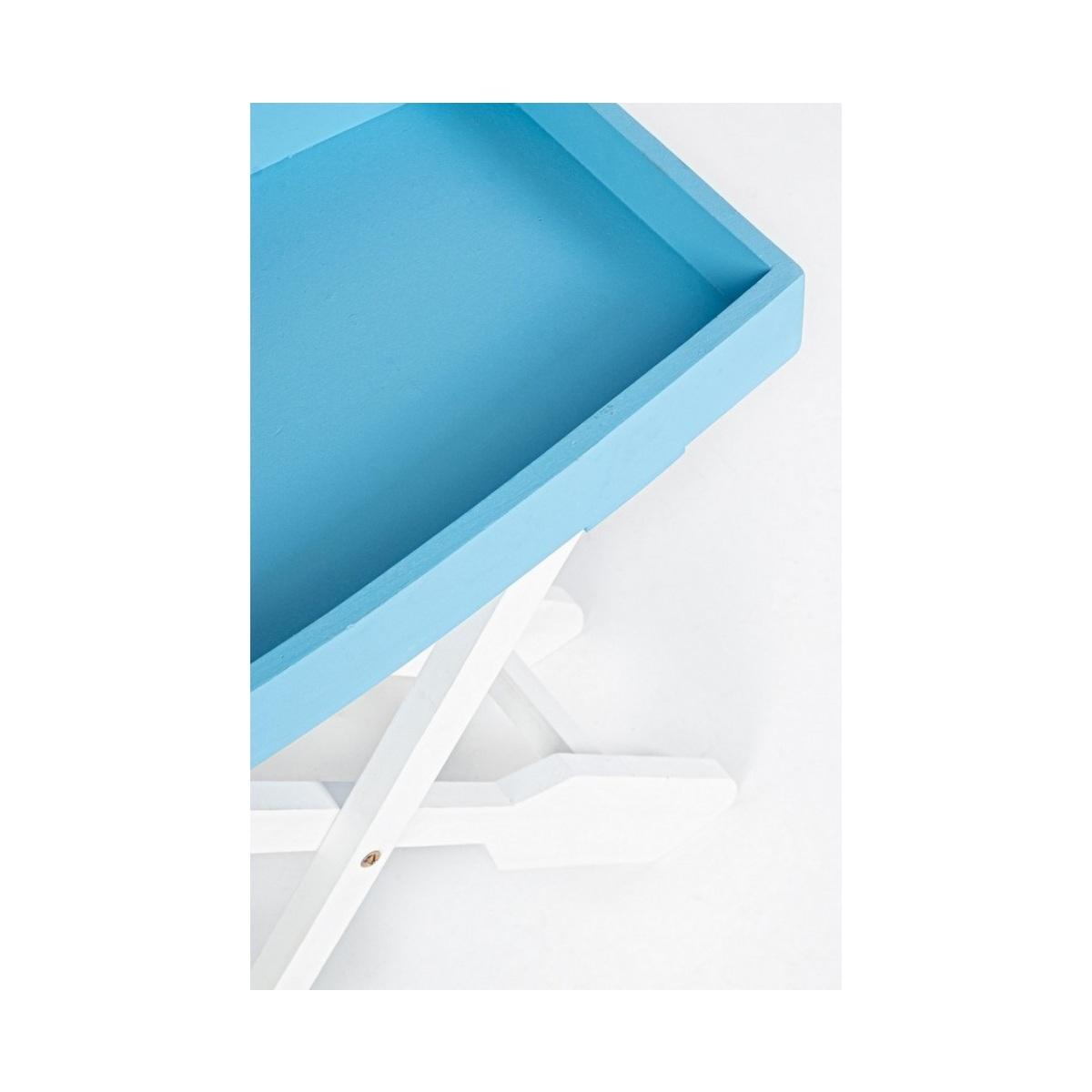 Tavolo Gozzo Pieghevole Bianco-Azzurro M | Bizzotto