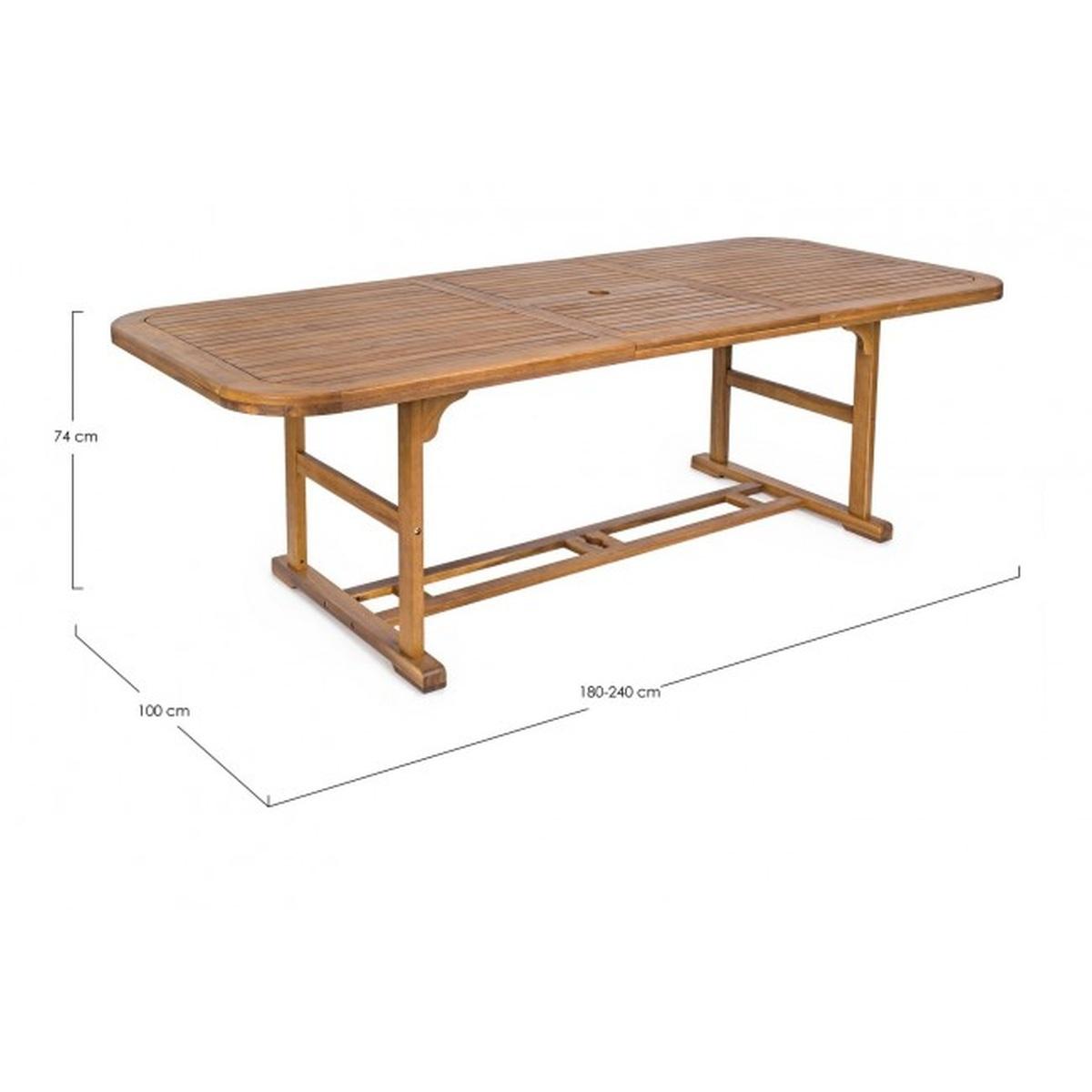 Tavolo Noemi Rettangola Allungabile cm.180-240x100 | Bizzotto