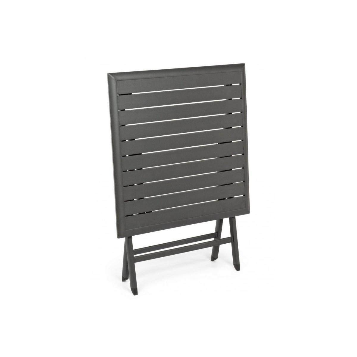 Tavolo Pieghevole Elin 70x70 Antracite L cm.H32 | Bizzotto