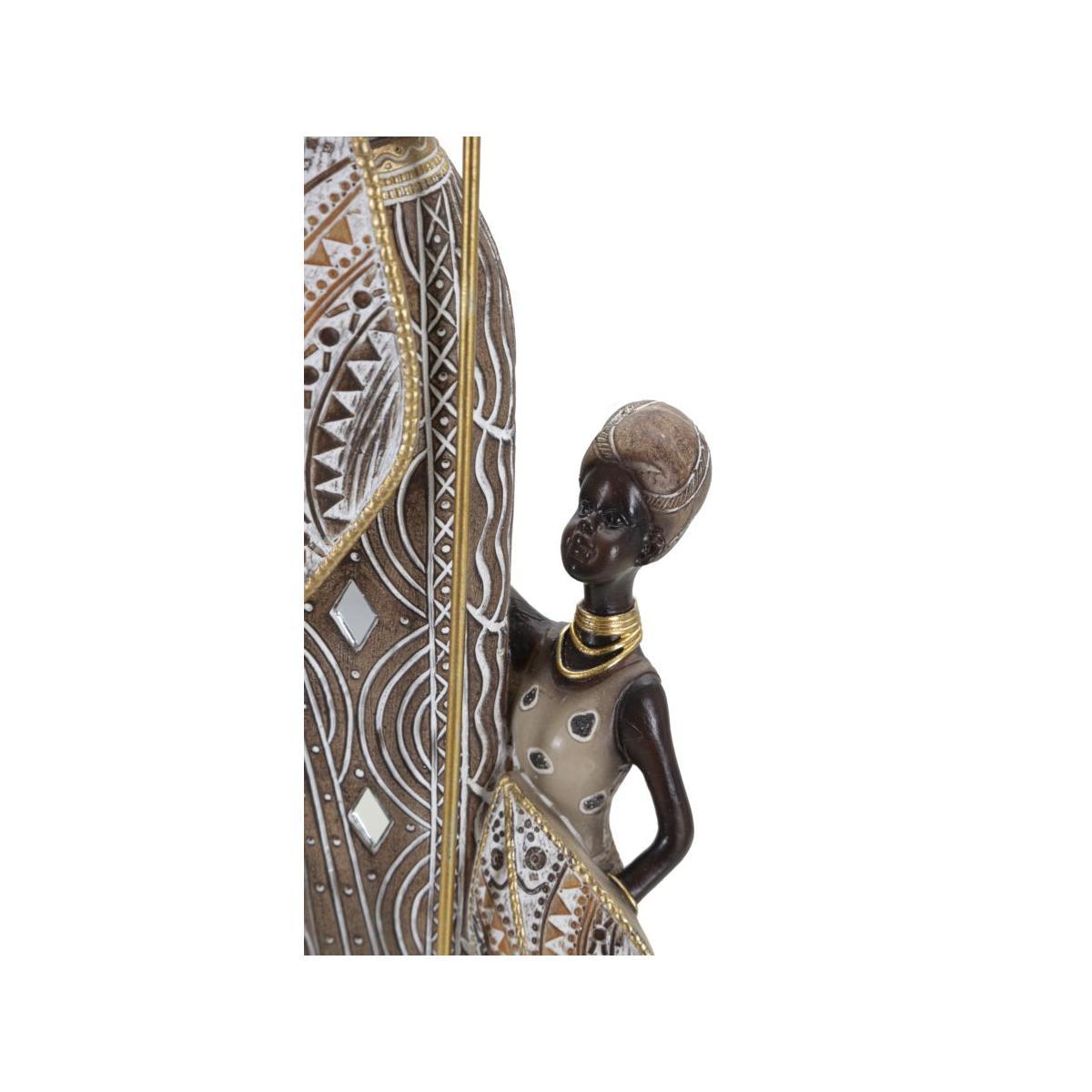 Masai Tribal con Figlio cm.11,5x8,5x46 | Mauro Ferretti