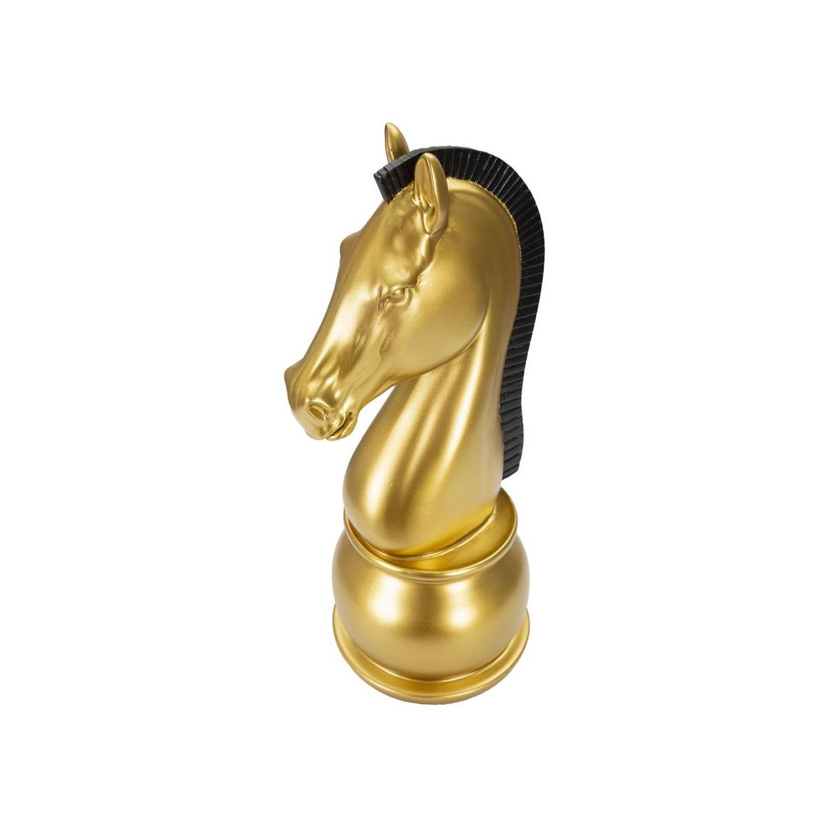 Cavallo Oro E Nero cm.Ø18,5x50