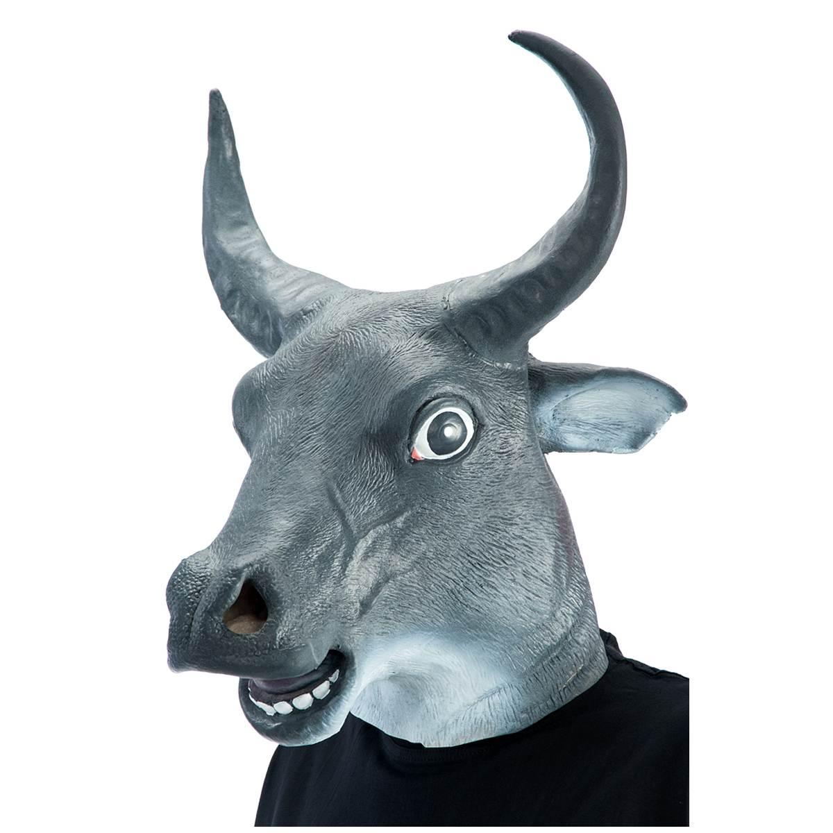 Maschera Viso Lattice Bue con Corna |Carnival Toys