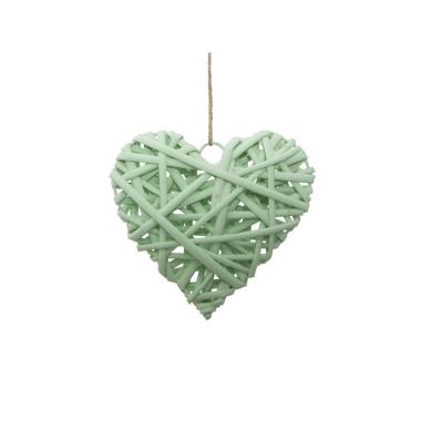 Decorazione Heart Green cm.20x5