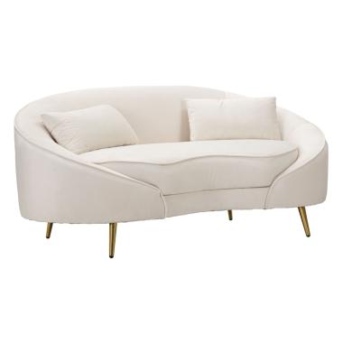 Divanetto 2 posti oslo cuscini crema 148 x 84 x 68 cm
