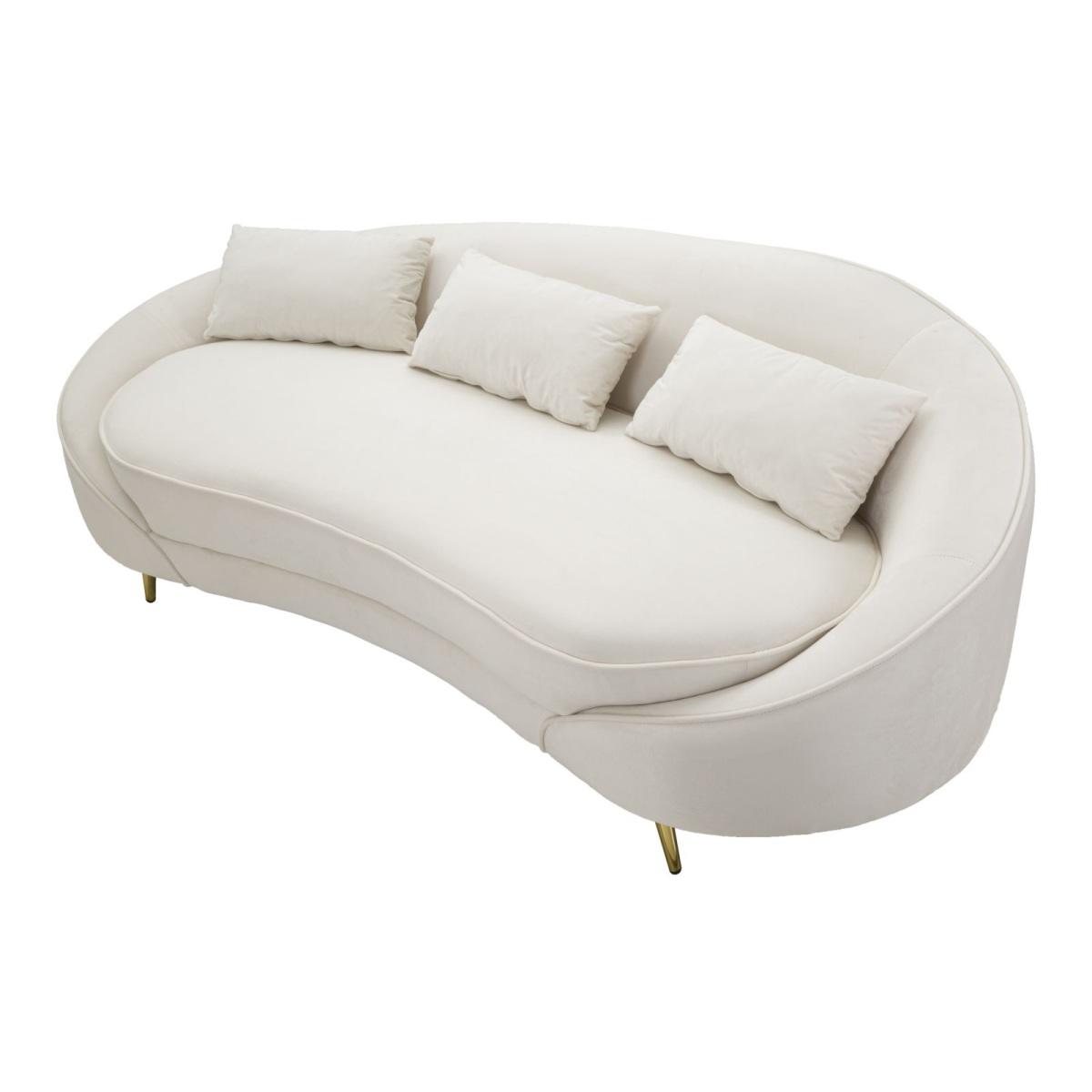 Divano 3 posti oslo cuscini crema 185 x 84 x 68 cm