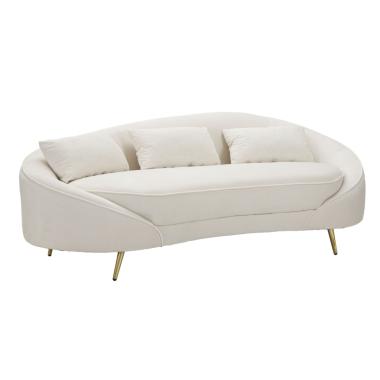 Divano 3 posti oslo cuscini crema 185 x 84 x 68 cm