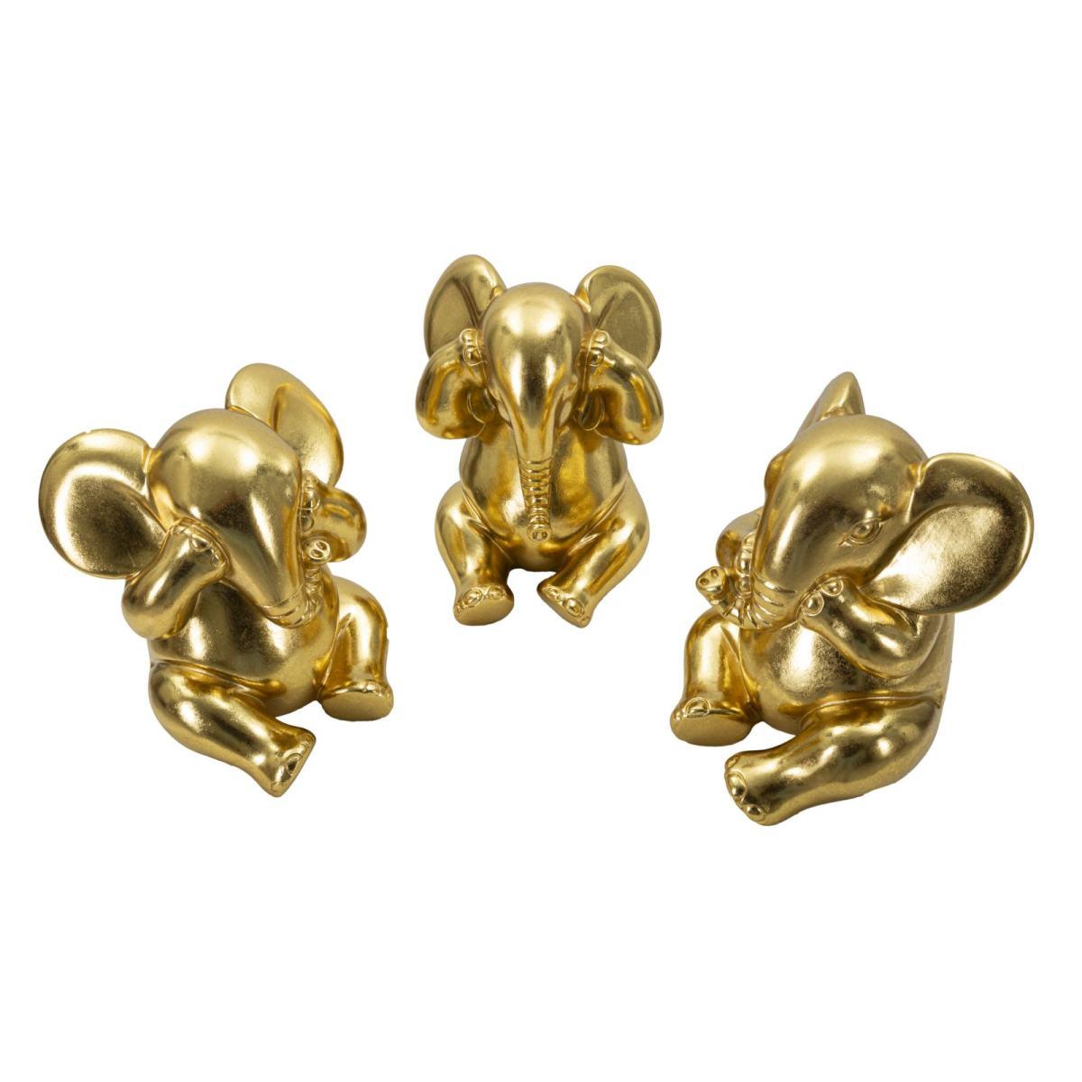 Elefante Non Vedo Non Sento Non Parlo Set 3 Pz cm.Ã˜15,5x20,5 | Mauro Ferretti