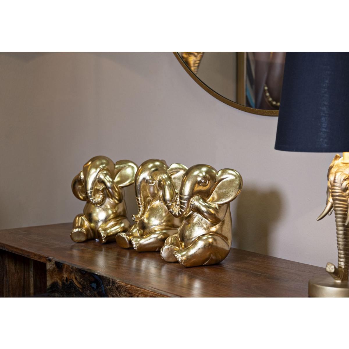 Elefante Non Vedo Non Sento Non Parlo Set 3 Pz cm.Ã˜15,5x20,5 | Mauro Ferretti