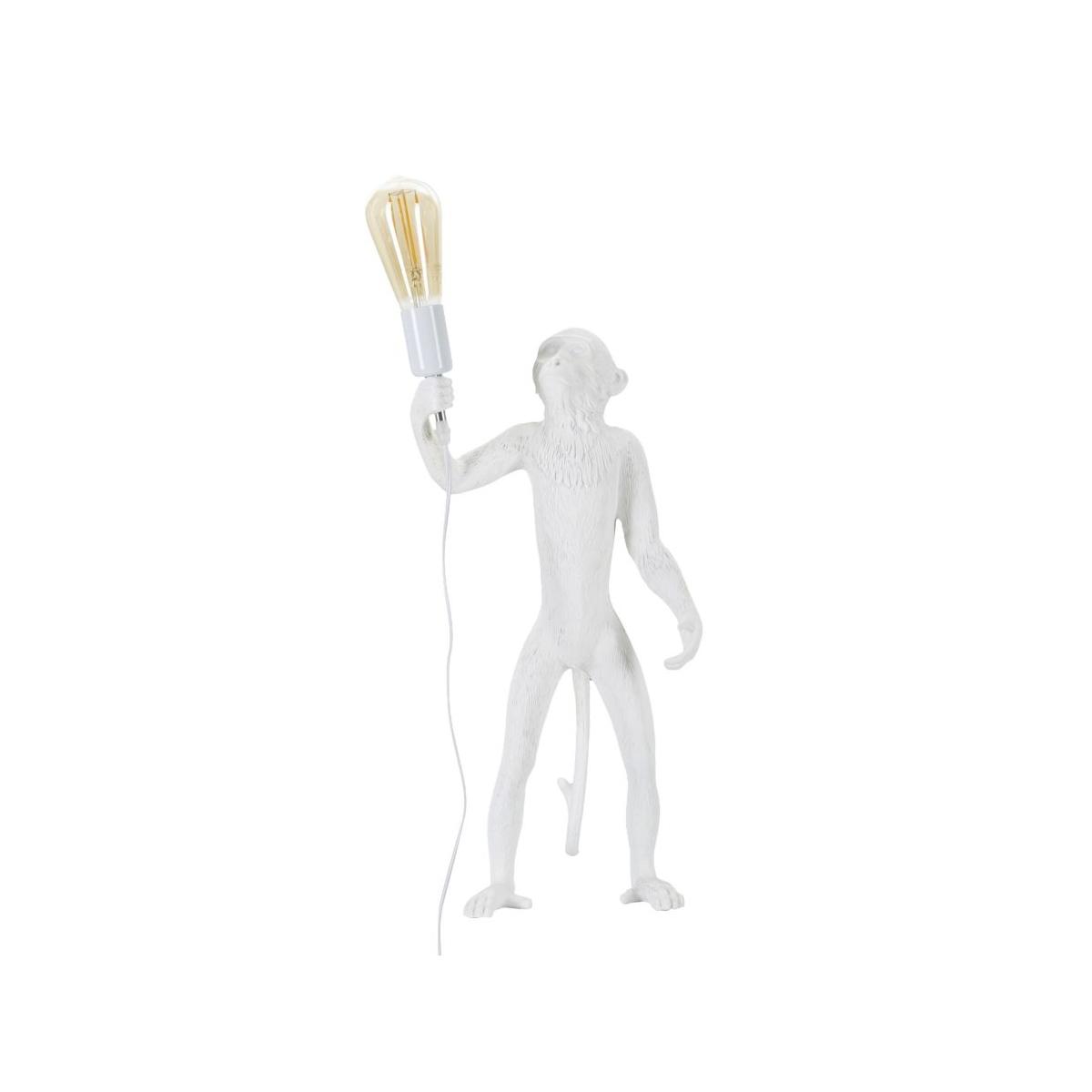 Lampada Tavolo Monkey Bianco cm.26x34x55 | Mauro Ferretti