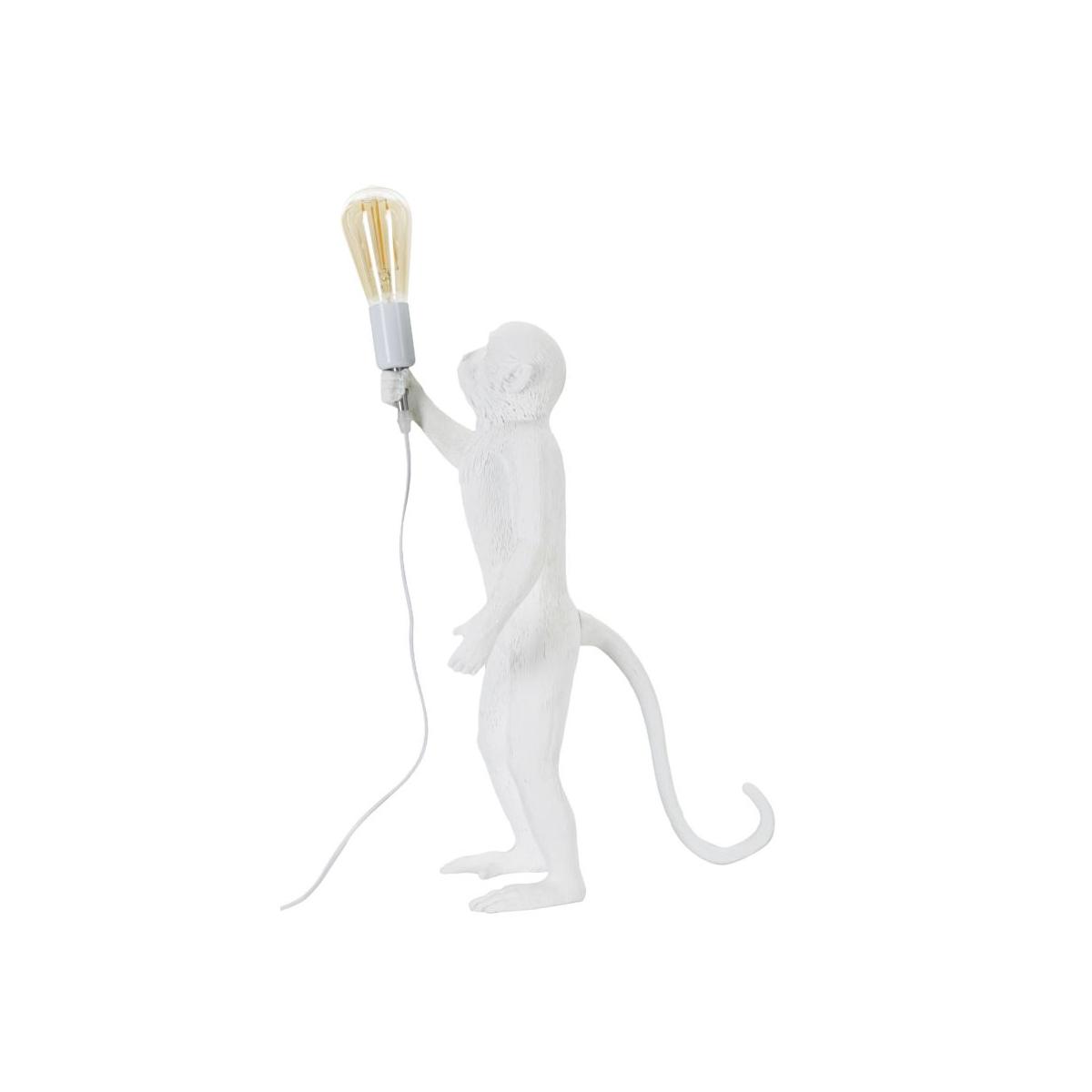 Lampada Tavolo Monkey Bianco cm.26x34x55 | Mauro Ferretti