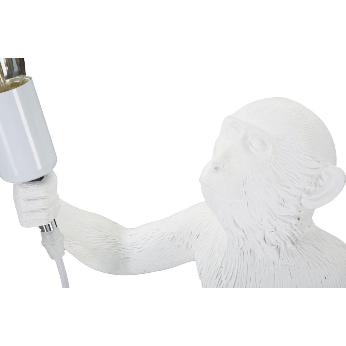 Lampada Tavolo Monkey Bianco cm.26x34x55 | Mauro Ferretti