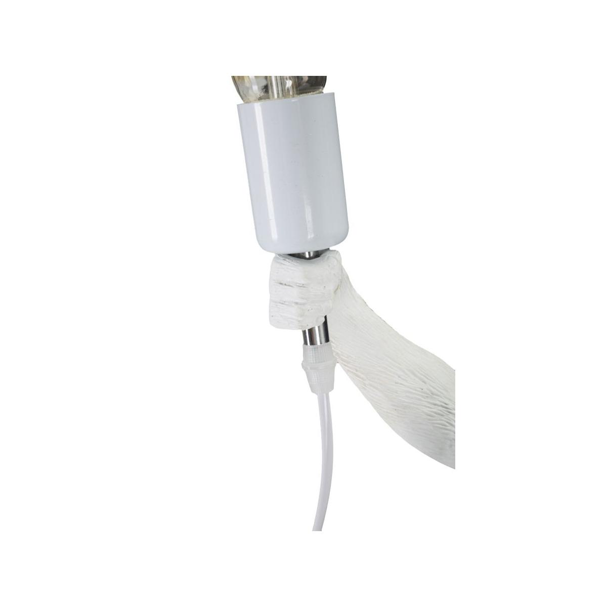 Lampada Tavolo Monkey Bianco cm.26x34x55 | Mauro Ferretti