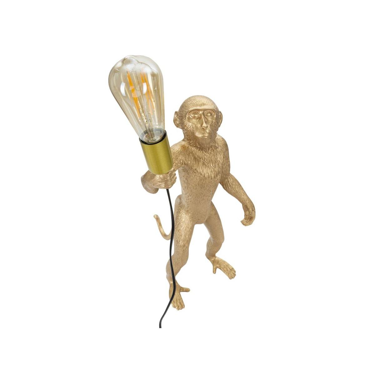 Lampada Da Tavolo Monkey Oro cm.26x34x55