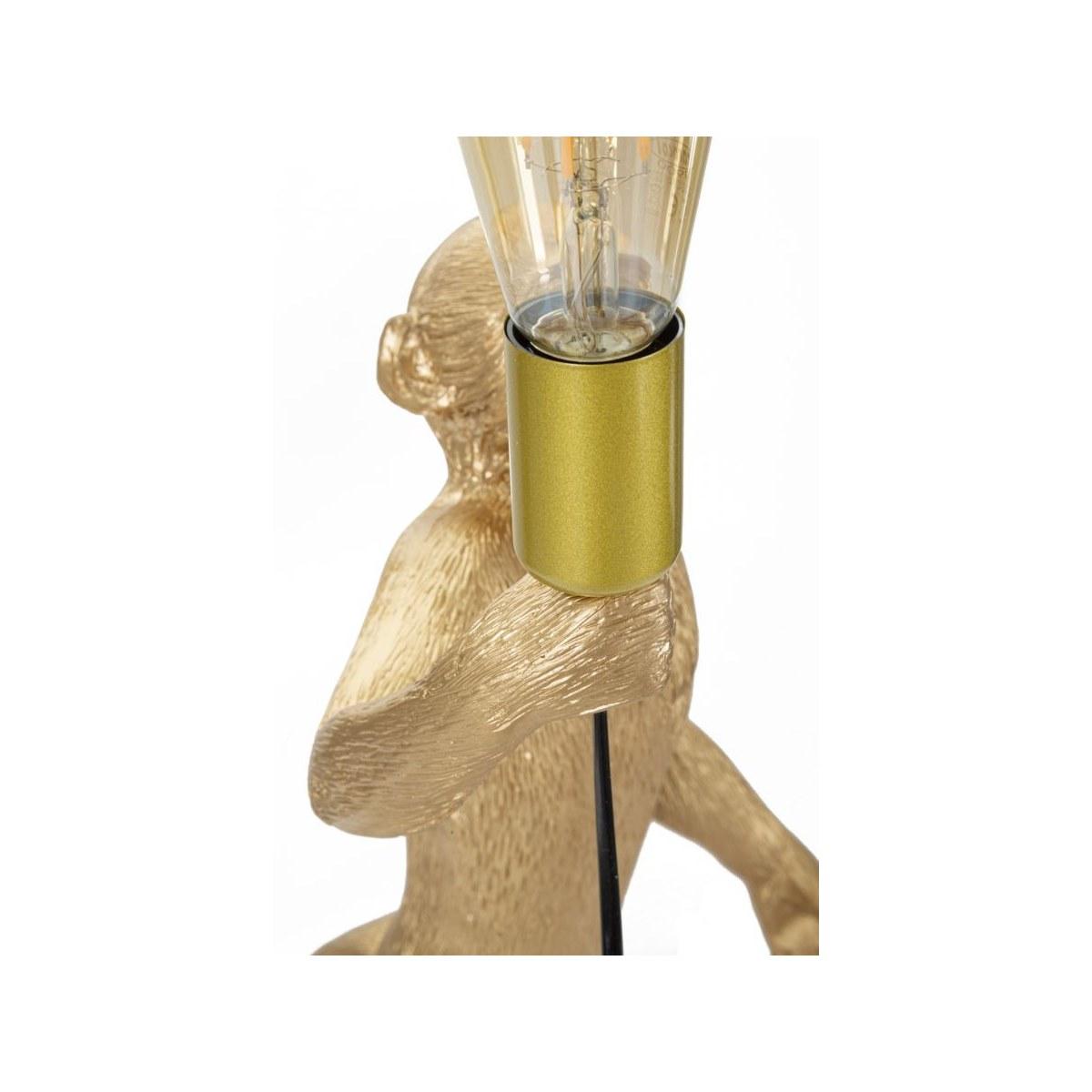 Lampada Tavolo Monkey Oro cm.26x34x55 | Mauro Ferretti