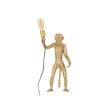 Lampada Da Tavolo Monkey Oro cm.26x34x55