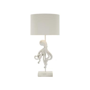 Lampada Da Tavolo Octopus Bianca cm.Ø30,5x64,5