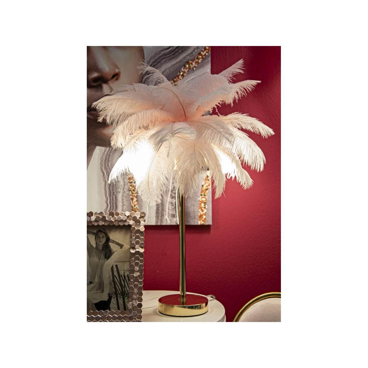 Lampada Tavolo Palm Rosa cm.Ã?40x55 | Mauro Ferretti