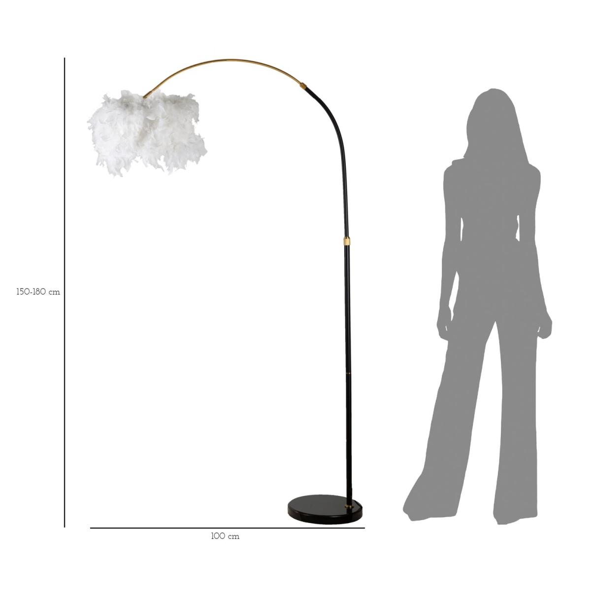 Lampada Terra Arc Plur Bianco cm.100x150 180 | Mauro Ferretti