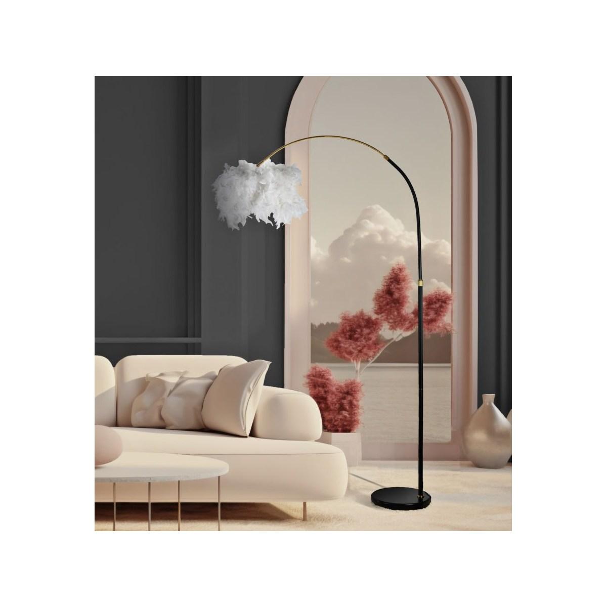 Lampada Terra Arc Plur Bianco cm.100x150 180 | Mauro Ferretti