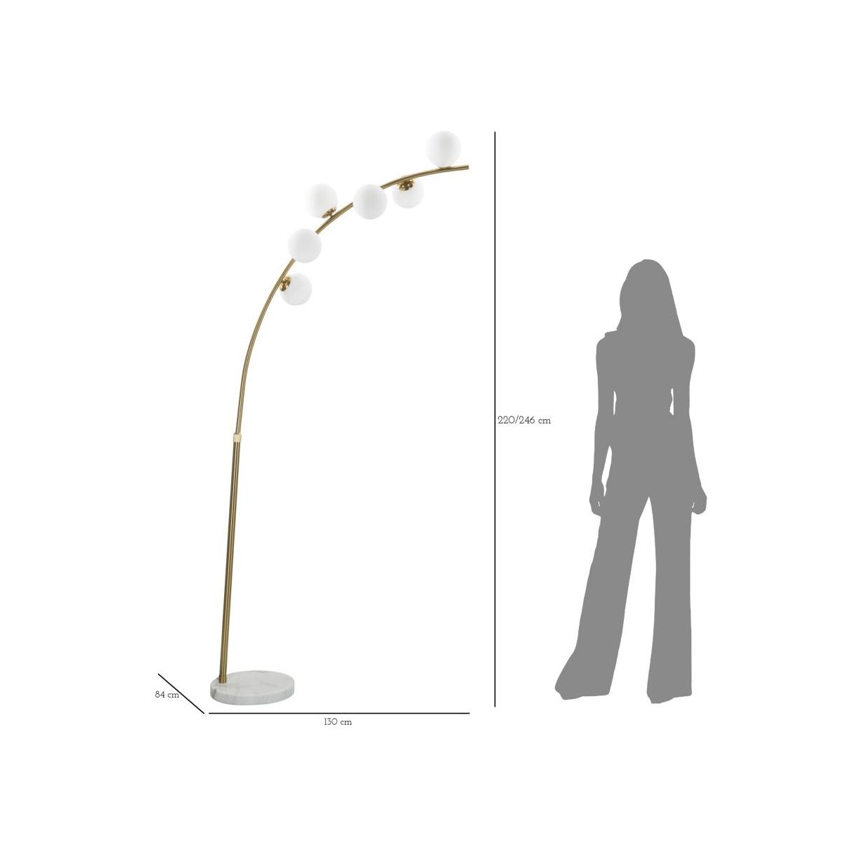 Lampada da Terra Glamy Arc 6 Luci cm.130x45x220 | Mauro Ferretti