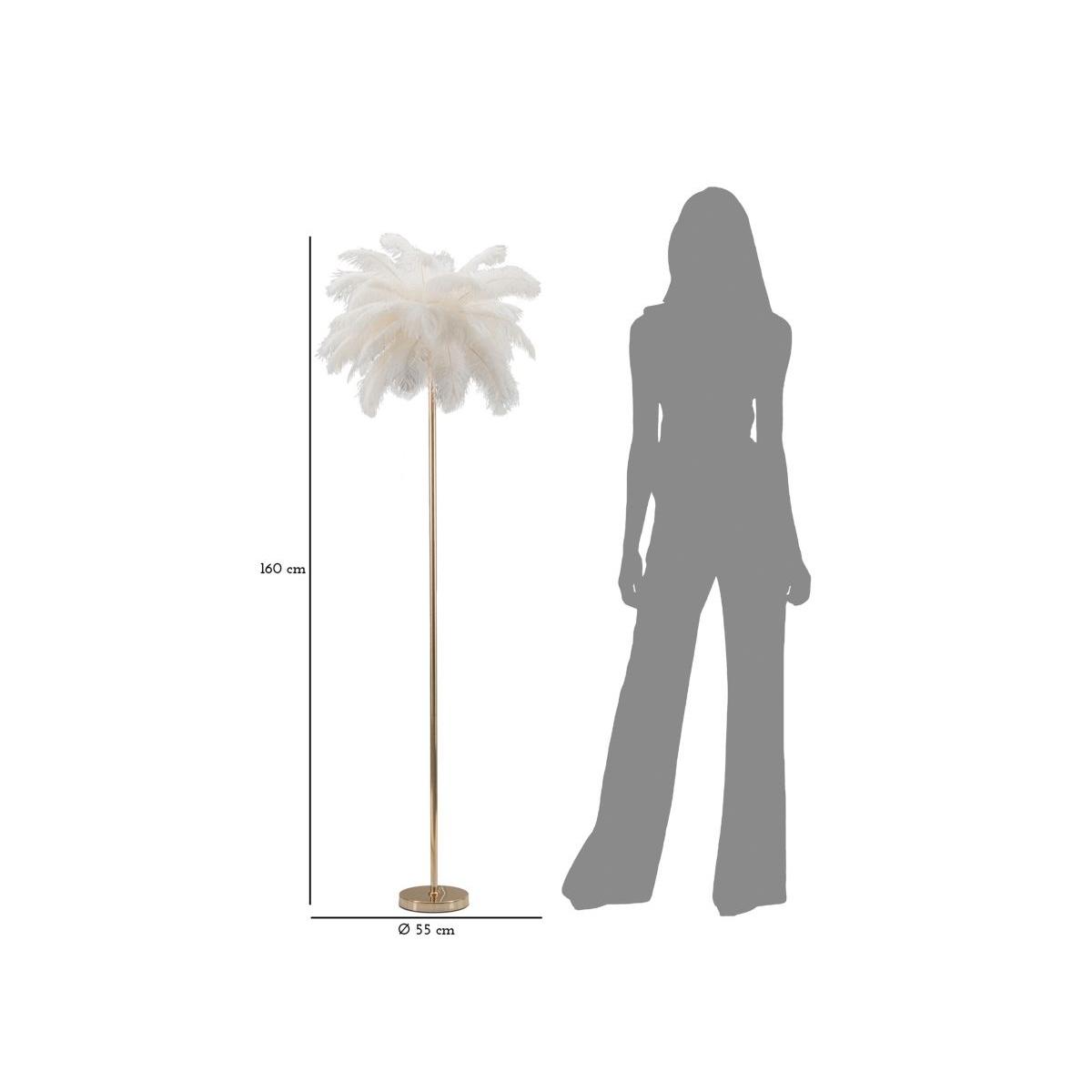 Lampada terra palm bianca