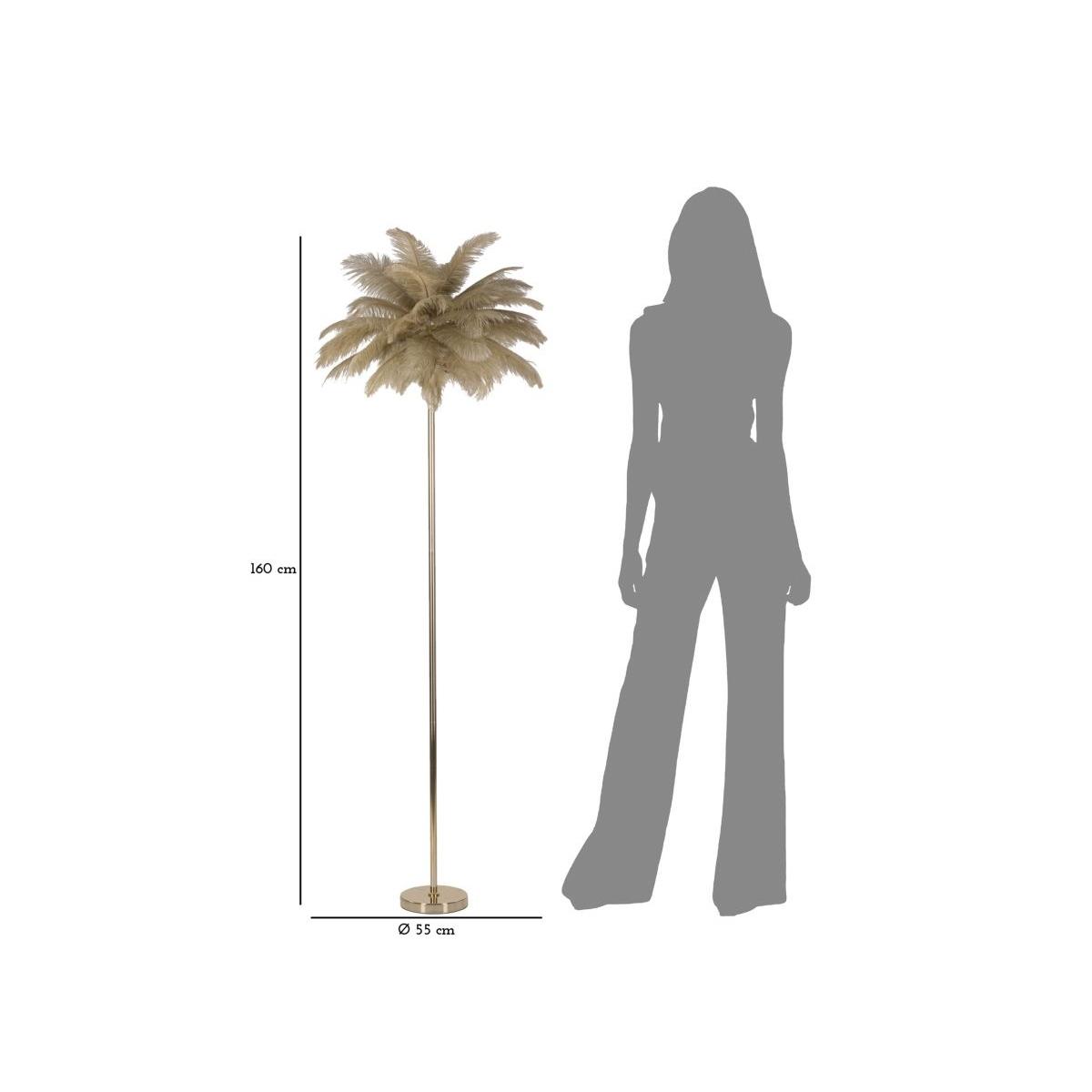 Lampada da Terra Palm Cammello cm.Ã˜55x160 | Mauro Ferretti