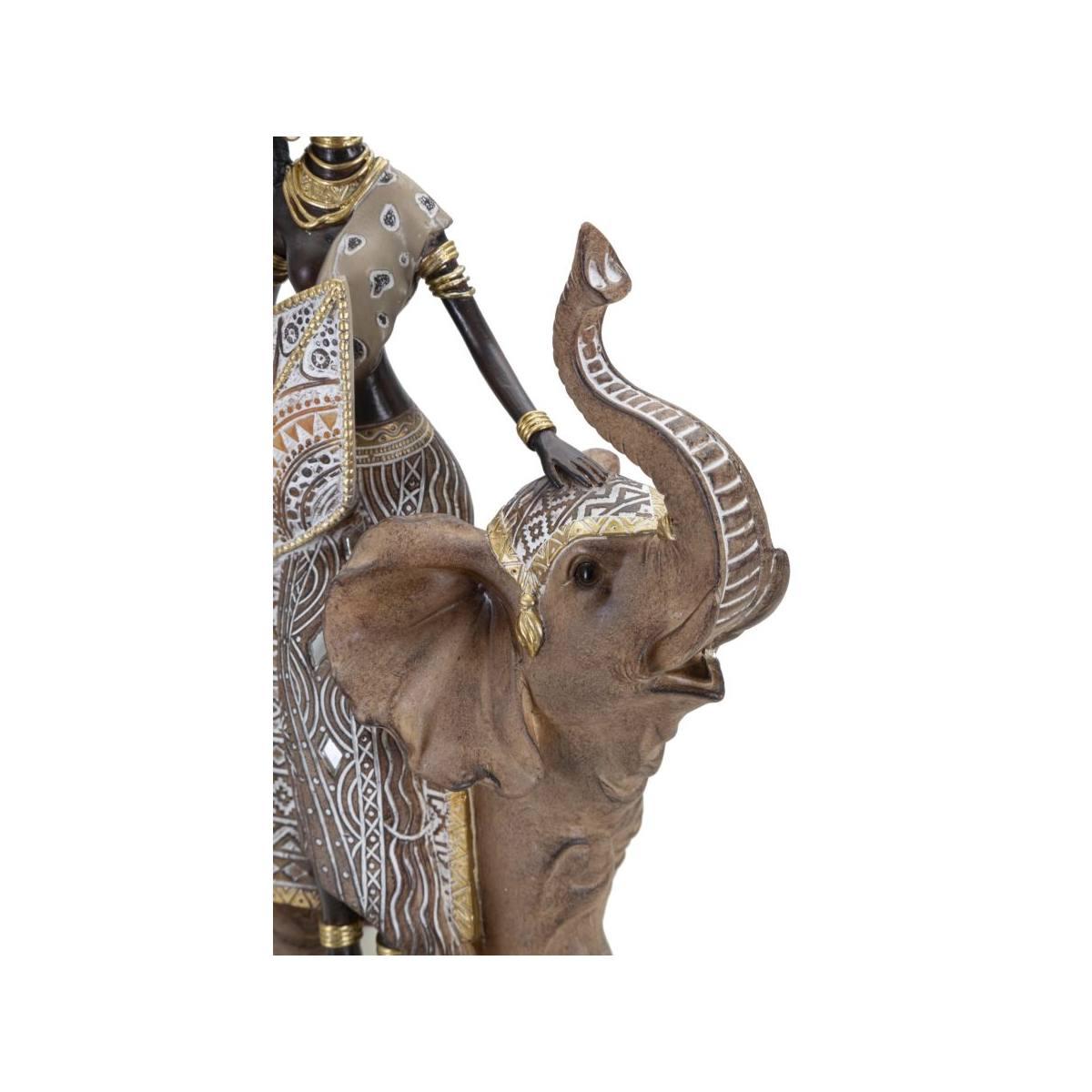 Masai Tribal con Elefante cm.22,5x12x32,5 | Mauro Ferretti