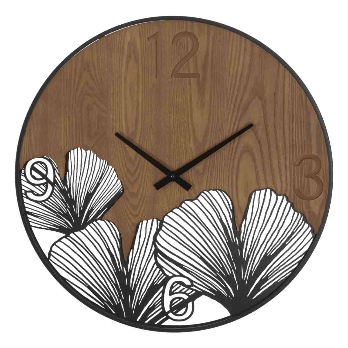 Orologio Muro Super Wood/Leaf cm.Ø60x2 |Mauro Ferretti