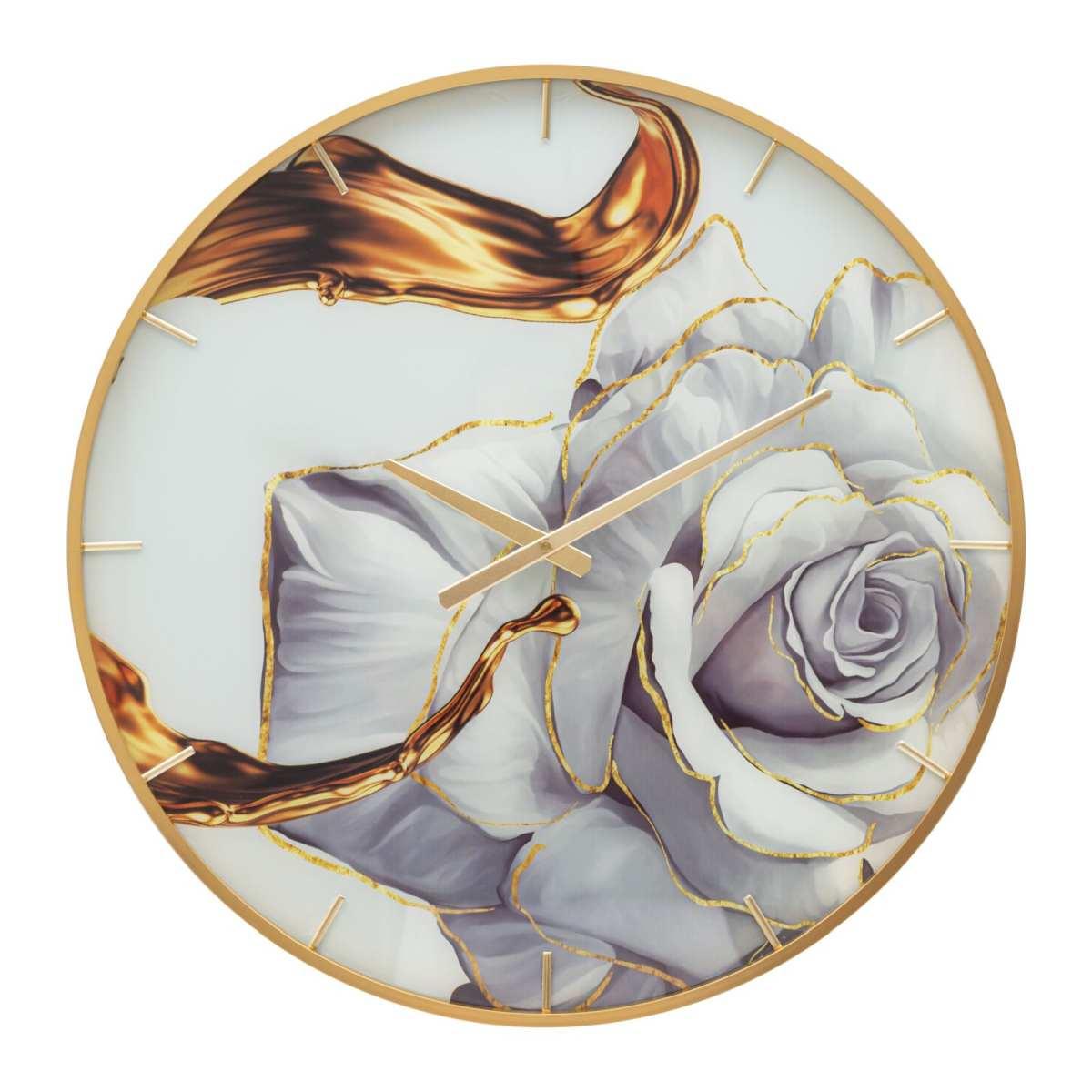 Orologio Muro Glass Rose cm.Ø60x5 |Mauro Ferretti