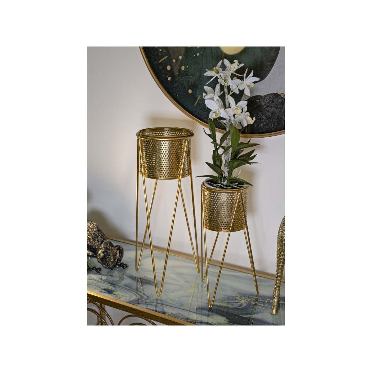 Porta Vasi Glat Coppia cm.21x20x46-18x18x32 | Mauro Ferretti