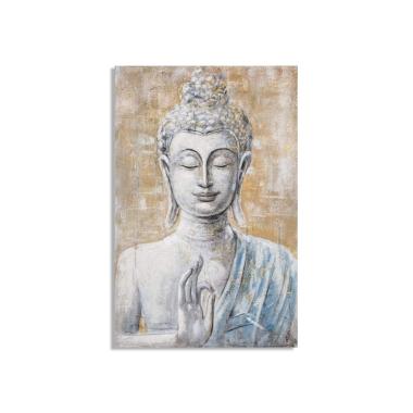 Quadro Dipinto Su Tela Buddha Light mod.B cm.80x3x120