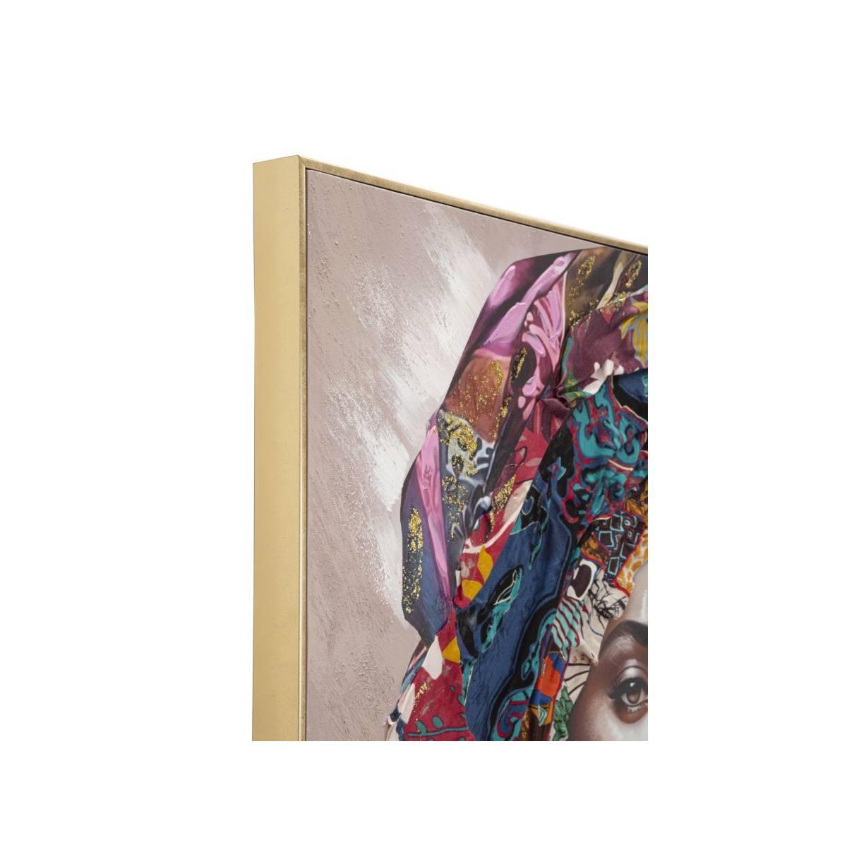 Quadro Dipinto Su Tela con Cornice Alexandra mod.A cm.92x4,5x122