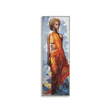 Quadro Dipinto Su Tela con Cornice Daphne mod.A cm.52x4,5x152