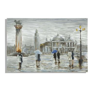 Quadro Dipinto Su Tela Old City cm.120x3,7x80