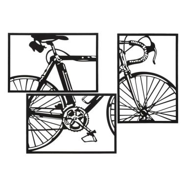 Quadro Pannello Da Muro Bike Set 3Pz cm.40x1,3x60 Singolo Pz
