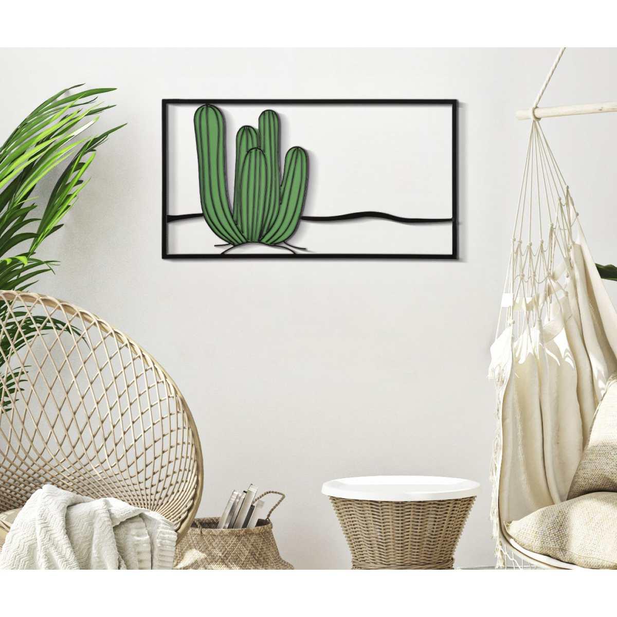 Quadro Pannello Da Muro Cactus cm.60x1,3x33 |Mauro Ferretti