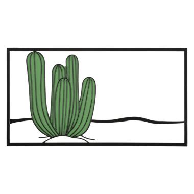 Quadro Pannello Da Muro Cactus cm.60x1,3x33