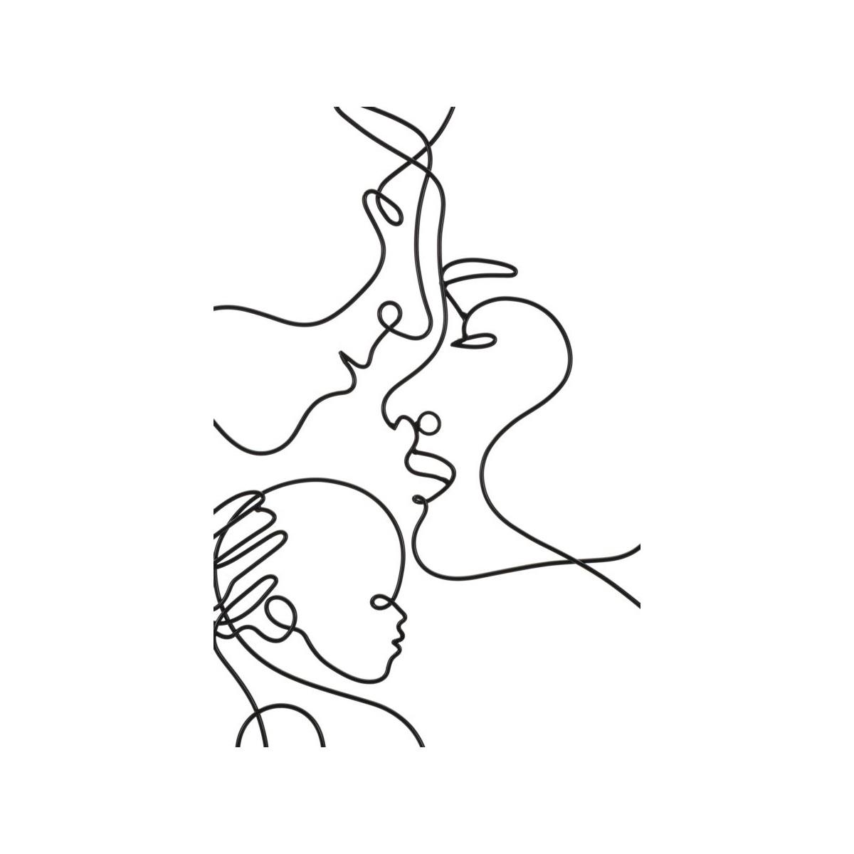 Quadro Pannello Da Muro Family cm.40x1,3x70 |Mauro Ferretti