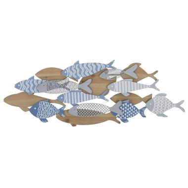 Quadro Pannello Da Muro Fish Sea cm.91x3x33,5