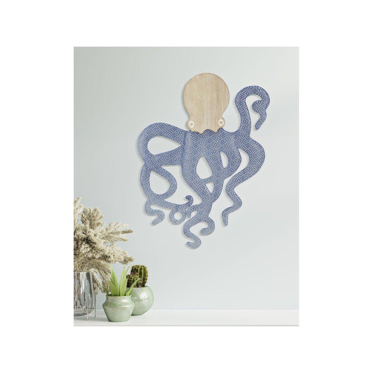 Quadro Pannello Da Muro Octopus cm.41x1,5x57