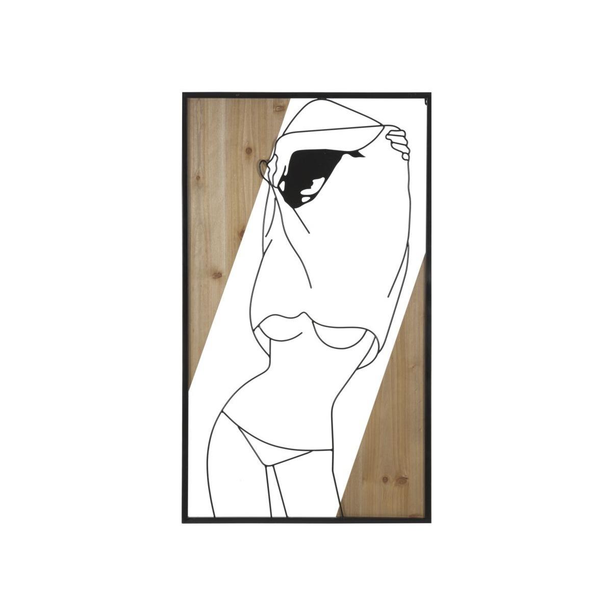 Quadro Pannello Da Muro Strip mod.B Ferro E Wood cm.50x2x90 | Mauro Ferretti