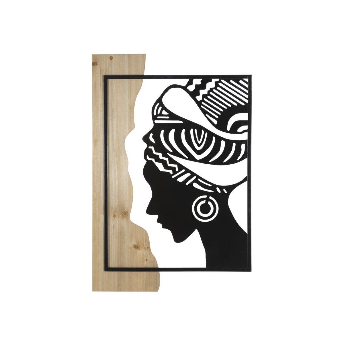 Quadro Pannello Da Muro Tribal Ferro E Wood cm.53x2x80 |Mauro Ferretti