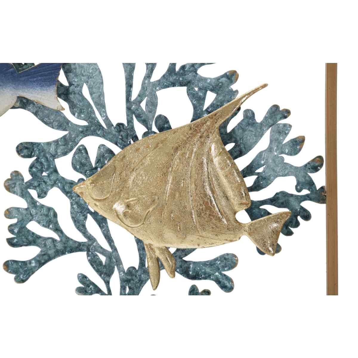 Quadro Pannello In Ferro Fish cm.50,2x3,8x50,2